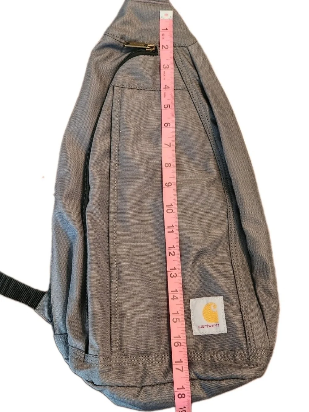 Carhartt Rain Defender Over The Shoulder Sling Bag Gray Canvas Backpack Travel